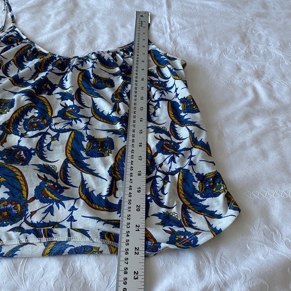 H&M Women's Semi-sheer Print Tank Top Cover-up Size Small - Picture 7 of 8